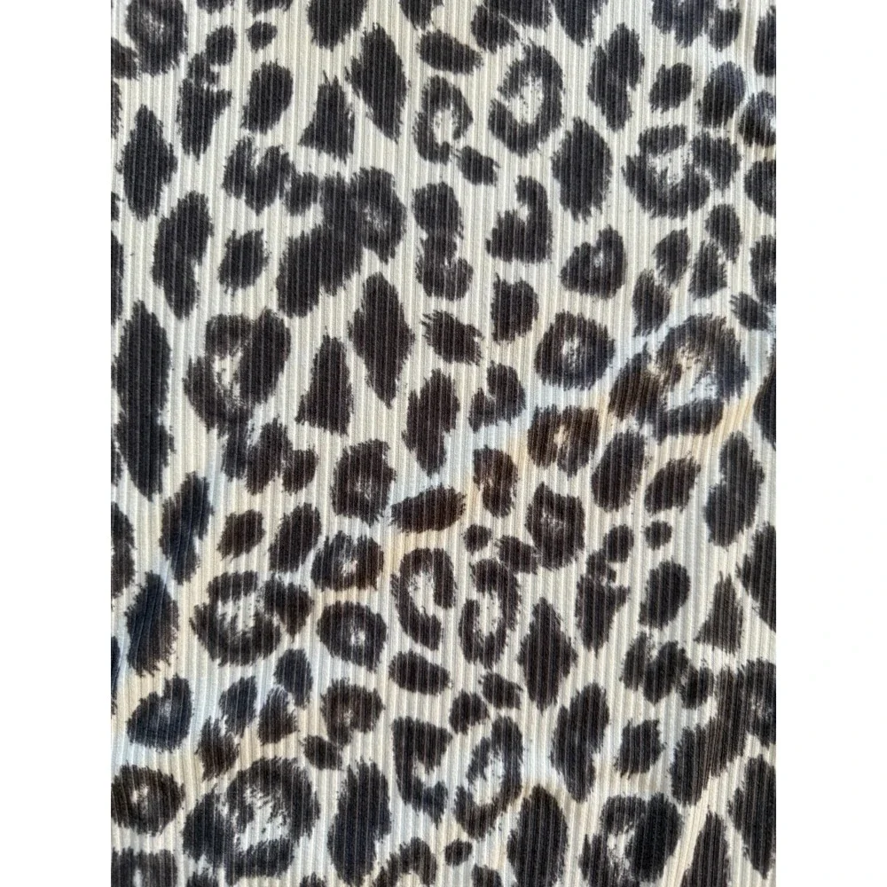 Willow Root Sleeveless Leopard Print Mock Neck Bodysuit Women's Size S - Picture 3 of 8
